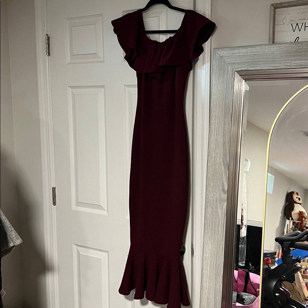 Chic Deep Red Dress